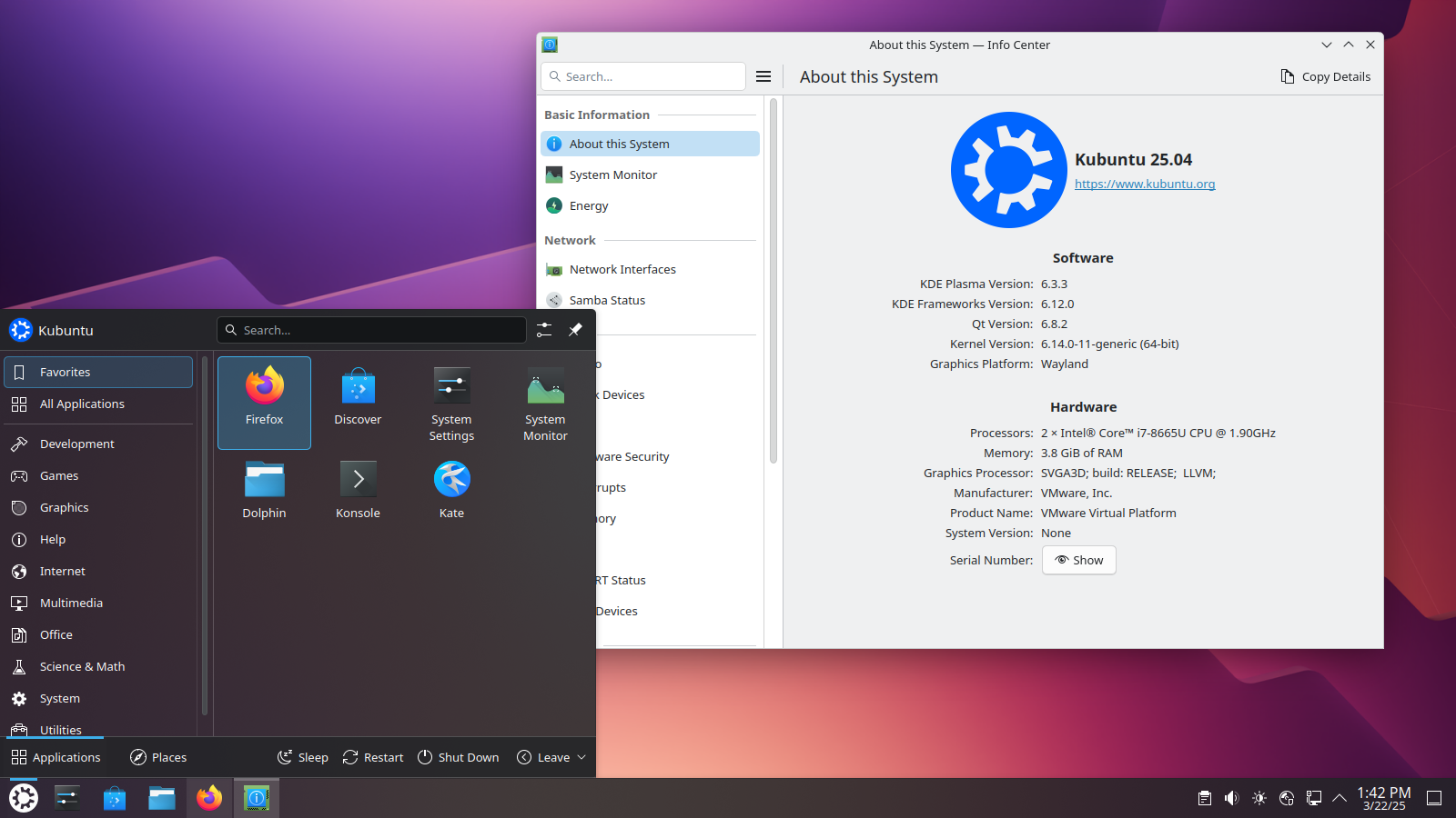 KDE Plasma 6.3 Kubuntu Plucky Puffin Beta