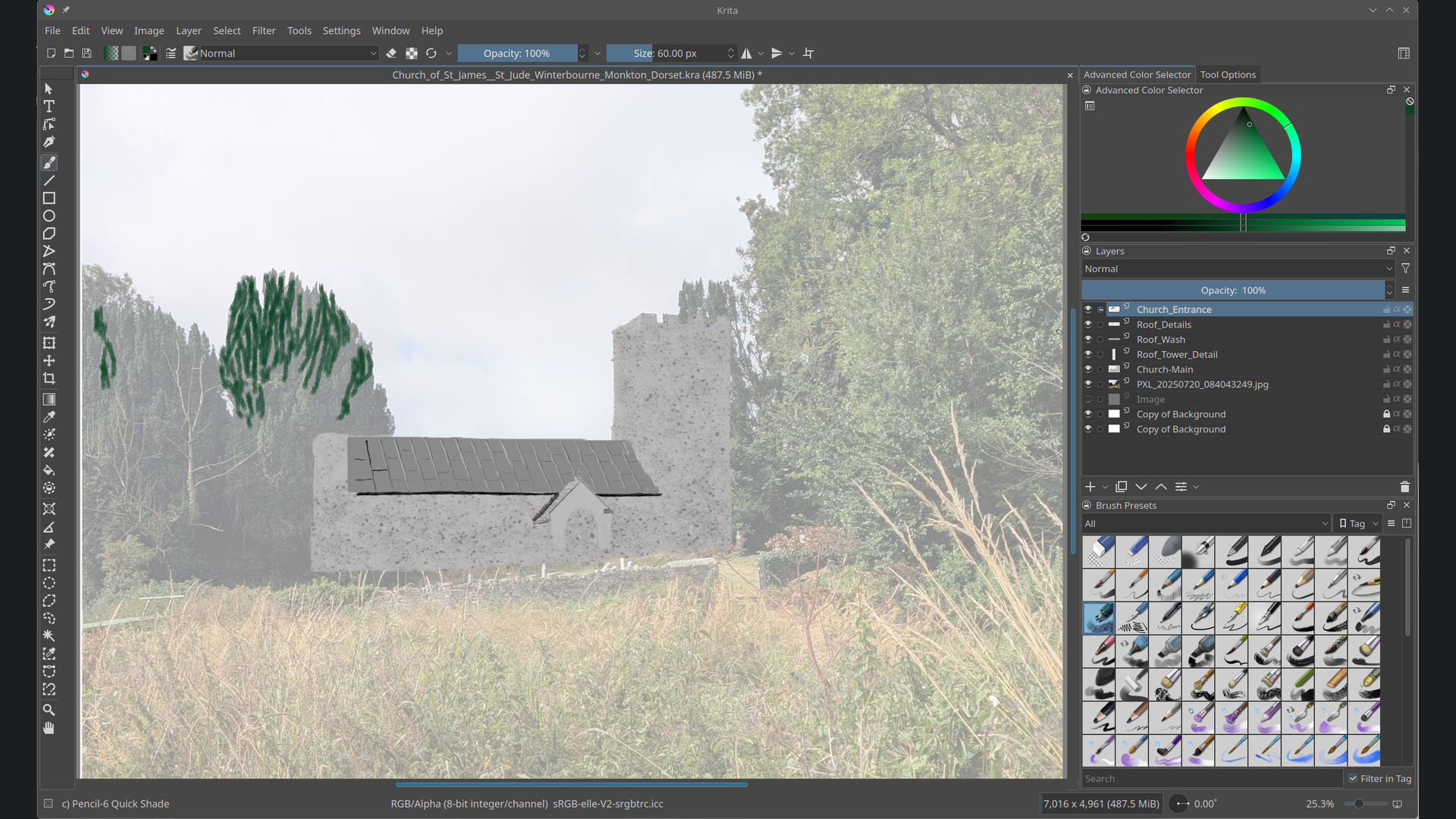 Krita running on Plasma