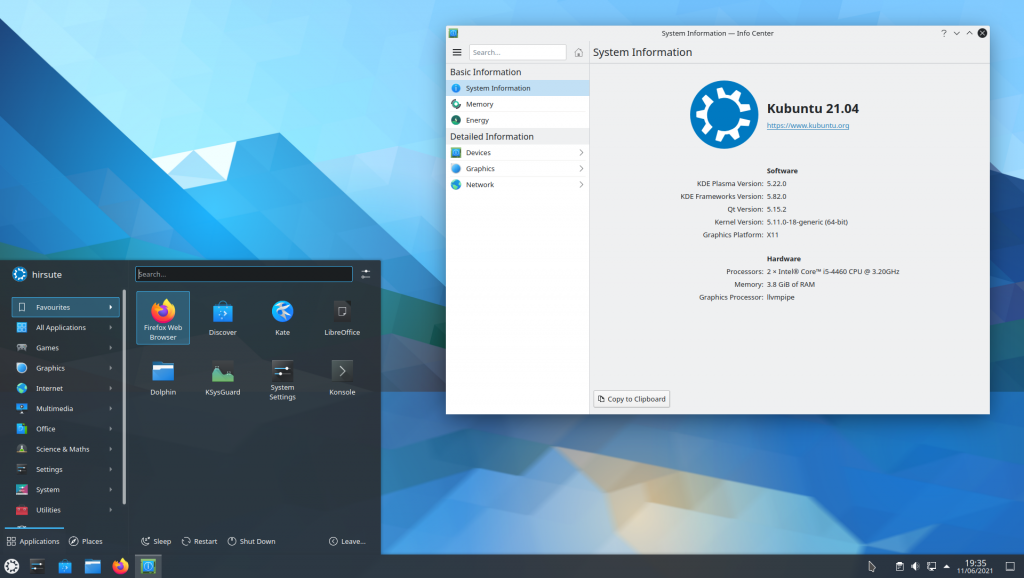 Plasma 5.22 available for Hirsute Hippo 21.04 in backports PPA