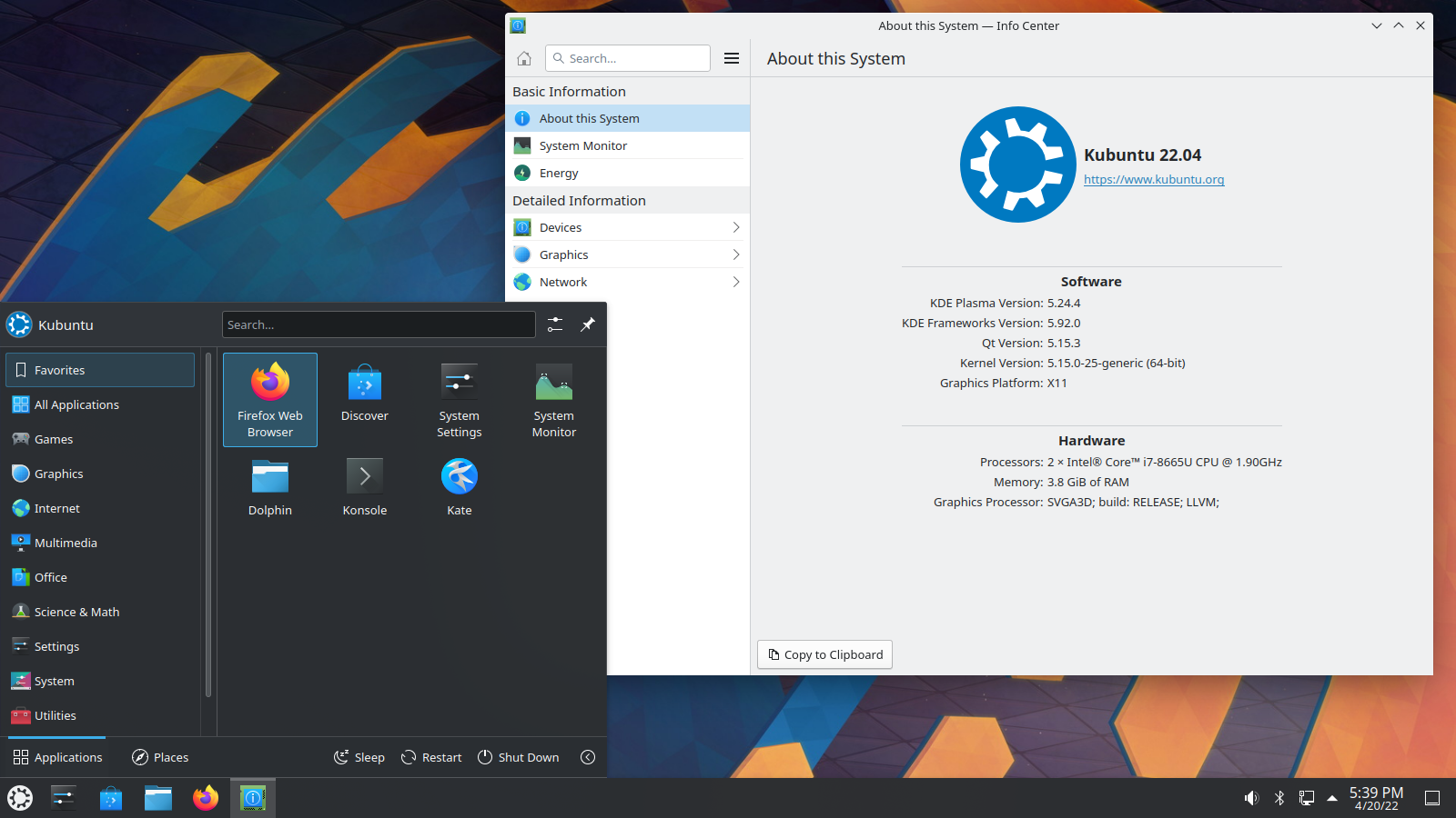 Kubuntu 22.04 desktop wallpaper